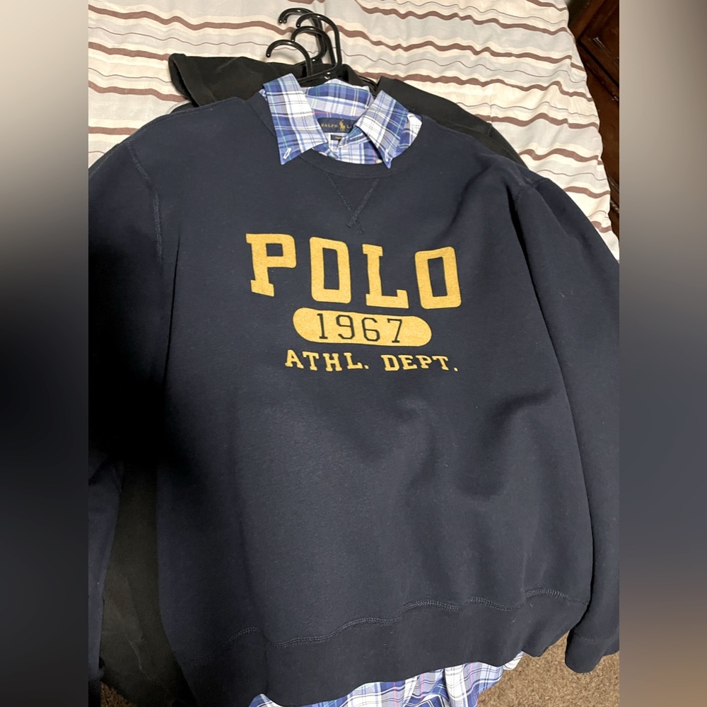 Polo sweater with polo button up.